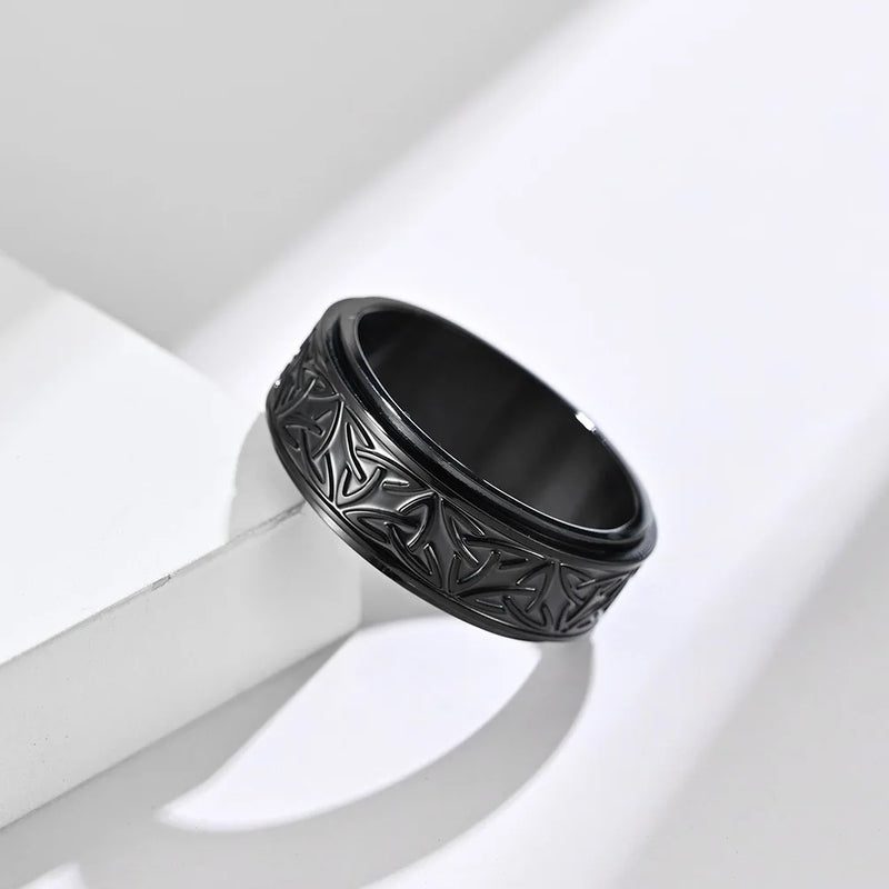 Anel Viking Celta Rúnico – Ring de Aço Inoxidável