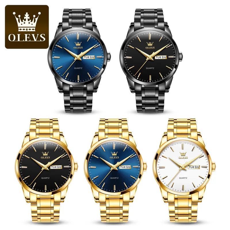 Relógio OLEVS Classic Gold – Luxo e Elegância para o Homem Moderno